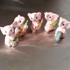 Vintage pink elephant ceramic band